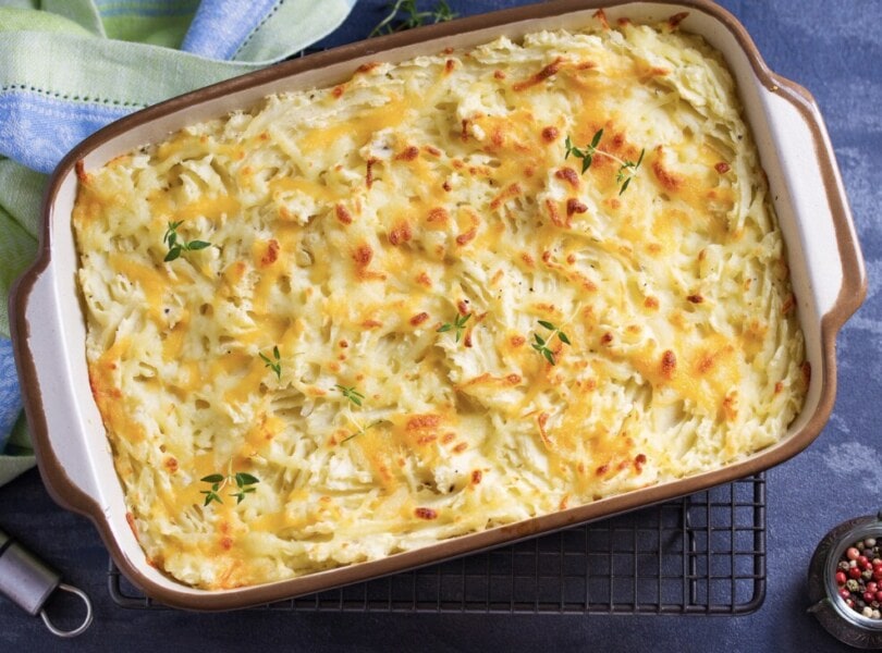 Casserole in a baking pan