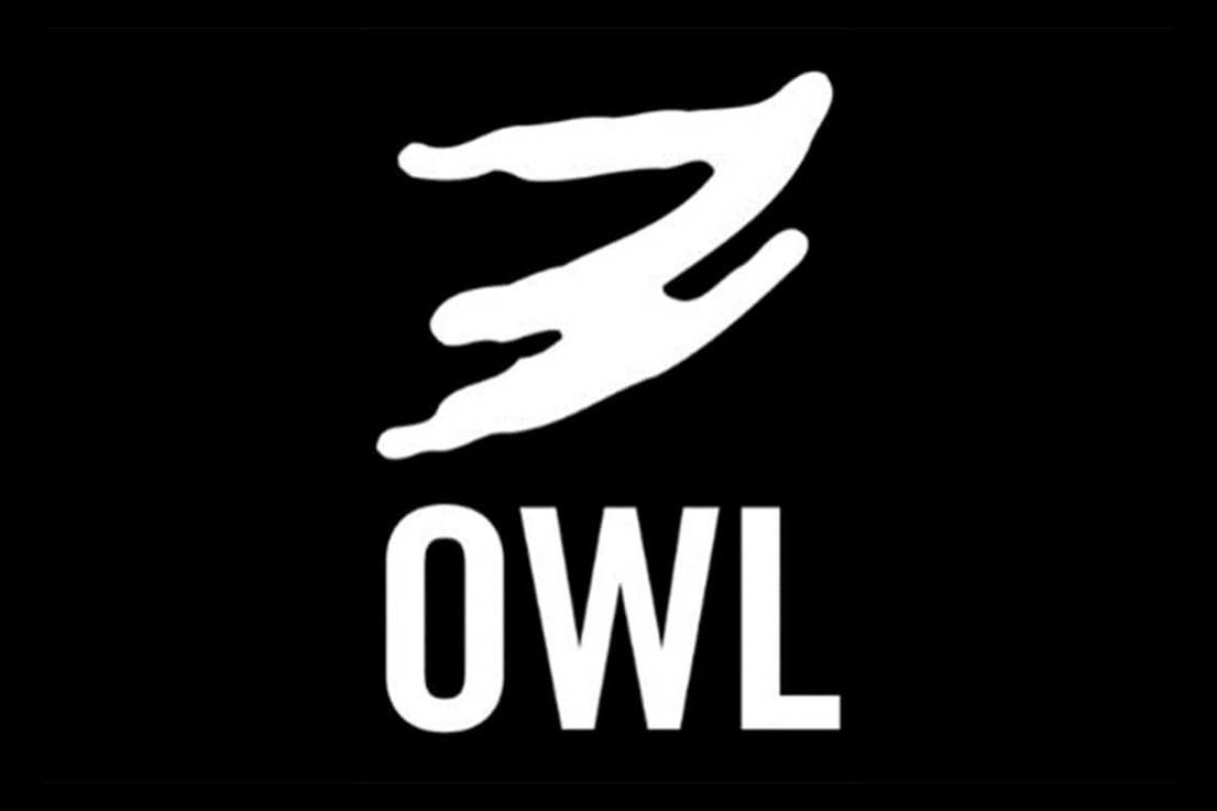 A black background with the letters O W L in white