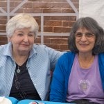 Happy couple at the church barbeque.