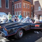 Batmobile in the church parking lot