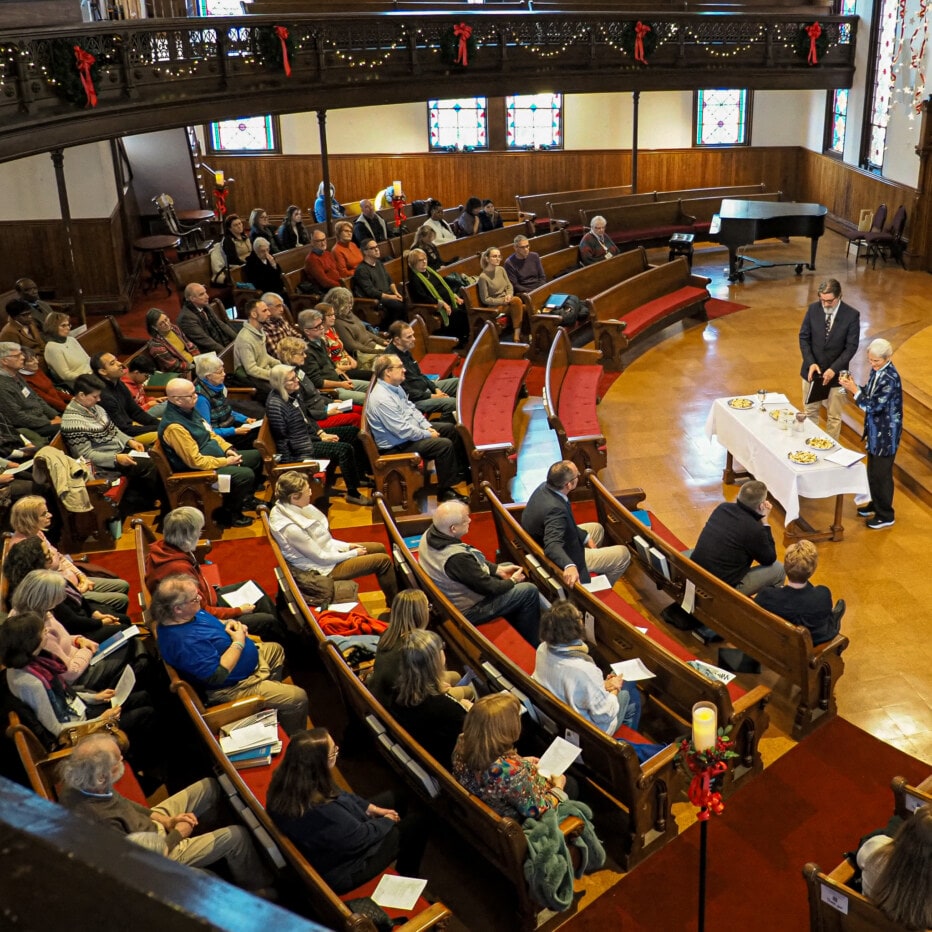 photo of congregation sharing communion