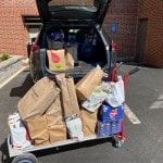 505 boxes of pasta on a cart