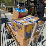 505 boxes of pasta on a cart